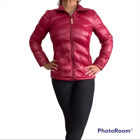 Calvin Klein Packable lightweight duck down short red jacket Size XS - Picture 4 of 8